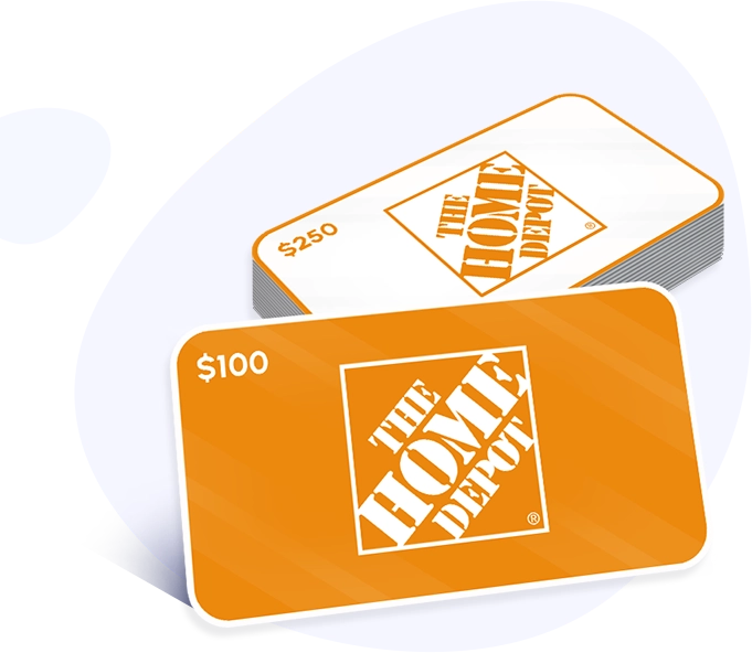 $100 HOME DEPOT Gift Card